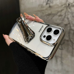Hailey Lipstick Phone Case for iPhone 15 Pro Max - Transparent Shockproof Hard Shell with Lipstick Holder | 2024 Y2K 3D Aesthetic Design | TikTok Viral Women's Accessory (Bulk Discount)