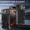 Case For Apple iPhone16e Magnetic Slide Camera Protection Cover 360 Rotate Kickstand Armor Ring Funda Capa