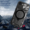Case For Apple iPhone16e Magnetic Slide Camera Protection Cover 360 Rotate Kickstand Armor Ring Funda Capa