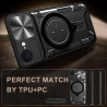 Case For Apple iPhone16e Magnetic Slide Camera Protection Cover 360 Rotate Kickstand Armor Ring Funda Capa