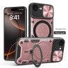 Case For Apple iPhone16e Magnetic Slide Camera Protection Cover 360 Rotate Kickstand Armor Ring Funda Capa
