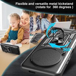 For Realme 14 Pro Case With Slide Lens Cover Rotating Ring Shockproof Stand Holder Phone Case