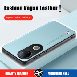 Luxury Kunlun Leather Case for Vivo V50 Edge – Silicone Bumper Shockproof Cover, Full Camera Protection, Durable TPU Shell, Anti-Fingerprint, Anti-Dust Fundas