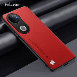 Luxury Kunlun Leather Case for Vivo V50 Edge – Silicone Bumper Shockproof Cover, Full Camera Protection, Durable TPU Shell, Anti-Fingerprint, Anti-Dust Fundas