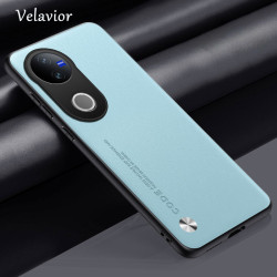 Luxury Kunlun Leather Case for Vivo V50 Edge – Silicone Bumper Shockproof Cover, Full Camera Protection, Durable TPU Shell, Anti-Fingerprint, Anti-Dust Fundas