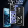 For Tecno Spark 30 5G Case With Slide Lens Cover Rotating Ring Shockproof Stand Holder Phone Case