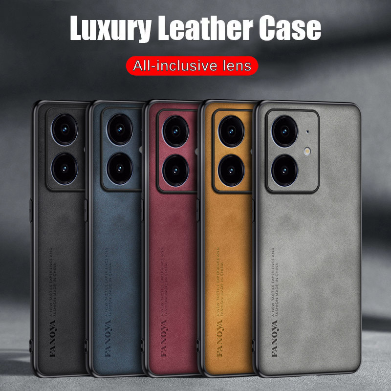 Protective Case For Realme Neo7 SE Luxury Matte Leather Back Cover Coque Protection Back Fundas