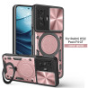Case For Redmi k50 Magnetic Slide Camera Protection Poco F4 GT Cover 360 Rotate Kickstand Armor Ring Funda Capa