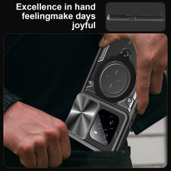 Case For Realme GT7 Pro Magnetic Slide Camera Protection GT7 Pro Cover 360 Rotate Kickstand Armor Ring Funda Capa