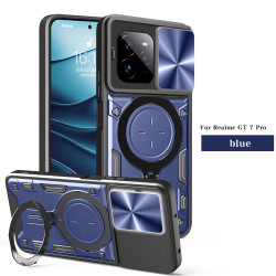 Case For Realme GT7 Pro Magnetic Slide Camera Protection GT7 Pro Cover 360 Rotate Kickstand Armor Ring Funda Capa