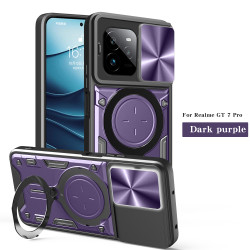 Case For Realme GT7 Pro Magnetic Slide Camera Protection GT7 Pro Cover 360 Rotate Kickstand Armor Ring Funda Capa