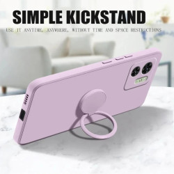Case for Motorola Edge 40 Invisible Bracket Stand Ring Holder Cover Liquid Silicone Soft Shell for Motorola Edge 40 Case Back