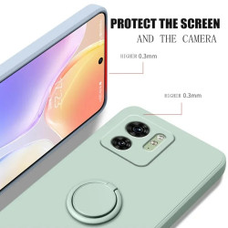 Case for Motorola Edge 40 Invisible Bracket Stand Ring Holder Cover Liquid Silicone Soft Shell for Motorola Edge 40 Case Back