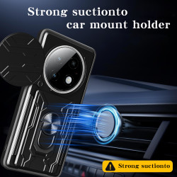 For realme13+5G Case With Slide Lens Cover Rotating Ring Shockproof Stand Holder Phone Case