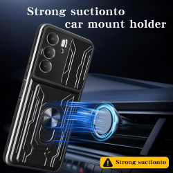 For Realme C75 4G Case With Slide Lens Cover Rotating Ring Shockproof Stand Holder Phone Case