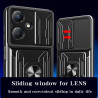 For Infinix Hot 30 Play Case With Slide Lens Cover Rotating Ring Shockproof Stand Holder Phone Case