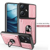For Infinix Hot 30 Play Case With Slide Lens Cover Rotating Ring Shockproof Stand Holder Phone Case