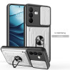 For SAM A56 5g Case With Slide Lens Cover Rotating Ring Shockproof Stand Holder Phone Case