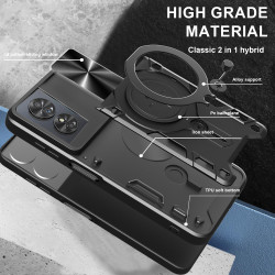 Case For TCL 50 SE Magnetic Slide Camera Protection TCL 50 SE Cover 360 Rotate Kickstand Armor Ring Funda Capa