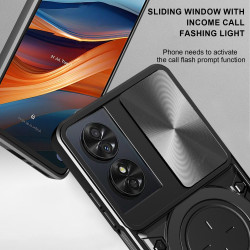 Case For TCL 50 SE Magnetic Slide Camera Protection TCL 50 SE Cover 360 Rotate Kickstand Armor Ring Funda Capa