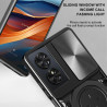 Case For TCL 50 SE Magnetic Slide Camera Protection TCL 50 SE Cover 360 Rotate Kickstand Armor Ring Funda Capa