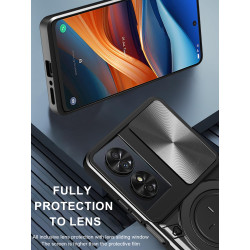 Case For TCL 50 SE Magnetic Slide Camera Protection TCL 50 SE Cover 360 Rotate Kickstand Armor Ring Funda Capa