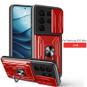 For Samsung Galaxy S25 Ultra Case With Slide Lens Cover Rotating Ring Shockproof Stand Holder Phone Case