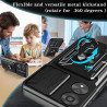 For OPPO A78 4G Case With Slide Lens Cover Rotating Ring Shockproof Stand Holder Phone Case