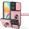 For OPPO A78 4G Case With Slide Lens Cover Rotating Ring Shockproof Stand Holder Phone Case