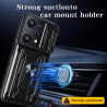 For realme 9pro Case With Slide Lens Cover Rotating Ring Shockproof Stand Holder Phone Case