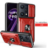 For realme 9pro Case With Slide Lens Cover Rotating Ring Shockproof Stand Holder Phone Case