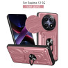 For Realme 12 5G Case With Slide Lens Cover Rotating Ring Shockproof Stand Holder Phone Case