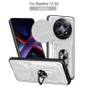 For Realme 12 5G Case With Slide Lens Cover Rotating Ring Shockproof Stand Holder Phone Case