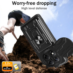 For Redmi Note 14 pro 4G Case With Slide Lens Cover Rotating Ring Shockproof Stand Holder Phone Case