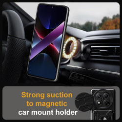 For Redmi Note 14 pro 4G Case With Slide Lens Cover Rotating Ring Shockproof Stand Holder Phone Case