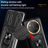 For Honor X60 pro Case With Slide Lens Cover X9C 5G Rotating Ring Shockproof Stand Holder Phone Case