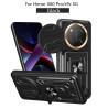 For Honor X60 pro Case With Slide Lens Cover X9C 5G Rotating Ring Shockproof Stand Holder Phone Case