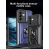 For Samsung Galaxy S25 Plus Case With Slide Lens Cover Rotating Ring Shockproof Stand Holder Phone Case
