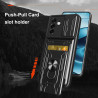For Samsung Galaxy S25 Plus Case With Slide Lens Cover Rotating Ring Shockproof Stand Holder Phone Case
