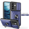 For Samsung Galaxy S25 Plus Case With Slide Lens Cover Rotating Ring Shockproof Stand Holder Phone Case