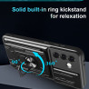 For Samsung Galaxy S25 Case With Slide Lens Cover Rotating Ring Shockproof Stand Holder Phone Case