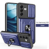 For Samsung Galaxy S25 Case With Slide Lens Cover Rotating Ring Shockproof Stand Holder Phone Case