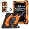Case for iPad Pro 11inch 2024 Case Safe Silicon + PC Shoulder Strap Shockproof Stand Tablet Cover Handle Stand Rugged Funda