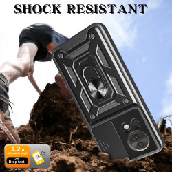 For Huawei nova 13 5G Case With Slide Lens Cover Rotating Ring Shockproof Stand Holder Phone Case for nova 13 5G