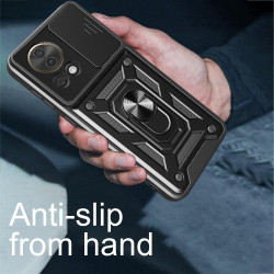 For Huawei nova 13 5G Case With Slide Lens Cover Rotating Ring Shockproof Stand Holder Phone Case for nova 13 5G