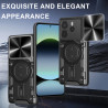 Case For Redmi note14 4G Magnetic Slide Camera Protection note14 4G Cover 360 Rotate Kickstand Armor Ring Funda Capa