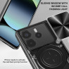 Case For Redmi note14 4G Magnetic Slide Camera Protection note14 4G Cover 360 Rotate Kickstand Armor Ring Funda Capa