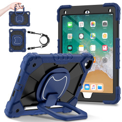 Case for iPad Pro 9.7 5th 6th Case Safe Silicon + PC Shoulder Strap Shockproof Stand Tablet Cover Handle Stand Rugged Funda