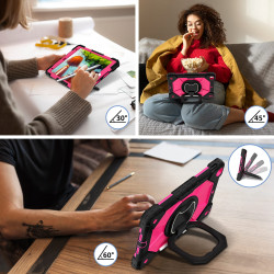Case for iPad 10.2 7th 8th 9th Case Safe Silicon + PC Shoulder Strap Shockproof Stand Tablet Cover Handle Stand Rugged Funda