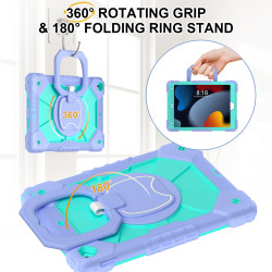 Case for iPad 10.2 7th 8th 9th Case Safe Silicon + PC Shoulder Strap Shockproof Stand Tablet Cover Handle Stand Rugged Funda